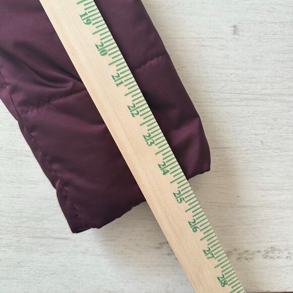 Lands' End Women's Down Shimmery Bergundy Purple Long Parka Size Medium - Picture 13 of 16